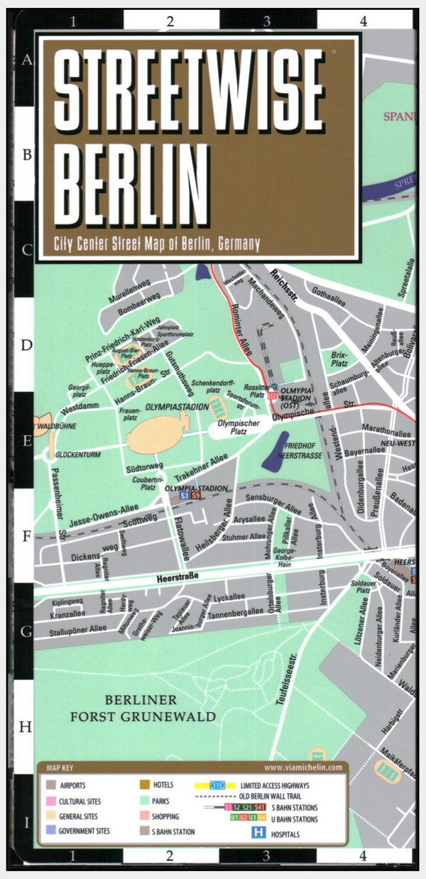 Streetwise Berlin Map - Laminated City Center Street Map of Berlin, Germany