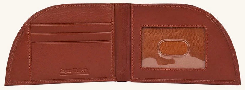 Rogue Front Pocket Wallet in Napa Leather with ID Window - Cognac