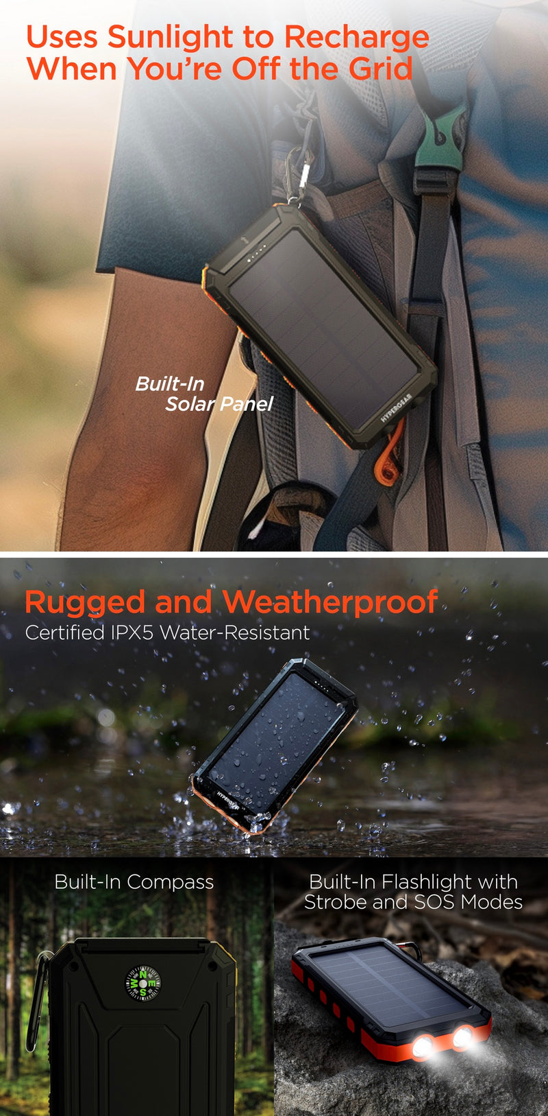 10000mAh Solar PD Power Bank
