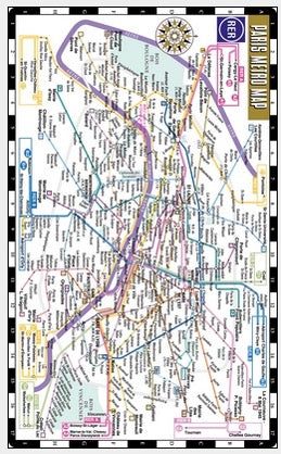 Streetwise Paris Metro Map