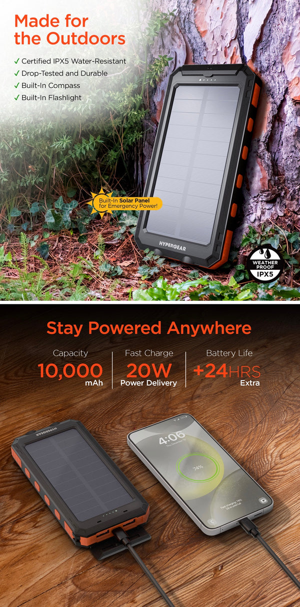 10000mAh Solar PD Power Bank