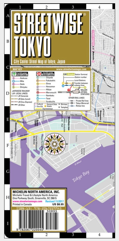 Streetwise Tokyo Map