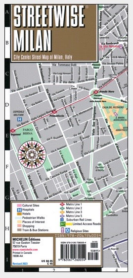 Streetwise Milan Map