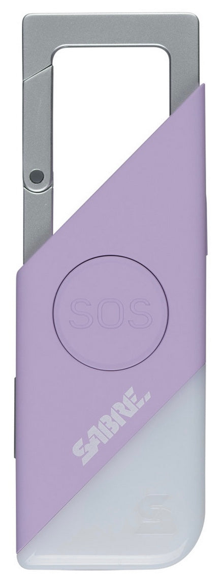 SABRE 2-in-1 Personal Alarm with SOS Button and LED Light - Lavender