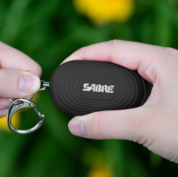 SABRE Personal Alarm with LED Light and Snap Hook - Black