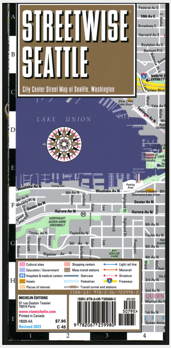 Streetwise Seattle Map