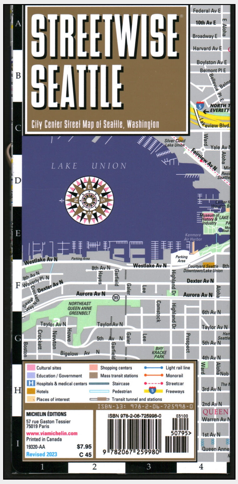 Streetwise Seattle Map