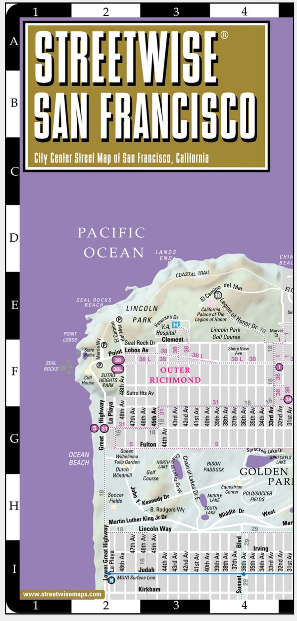Streetwise San Francisco Map