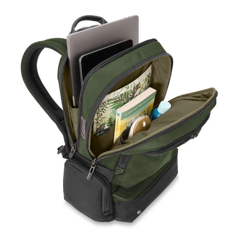 Briggs & Riley  HTA Medium Widemouth Backpack -Hunter Green