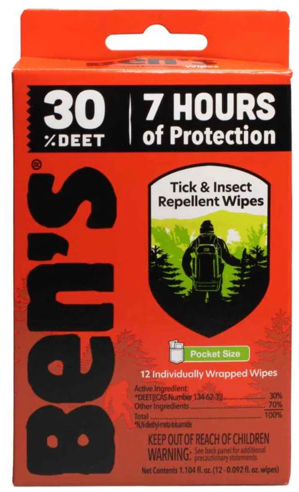Ben's 30 Tick & Insect Repellent Wipes