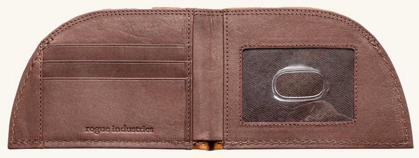 Rouge American Bison Leather Front Pocket Wallet with ID Window - RFID