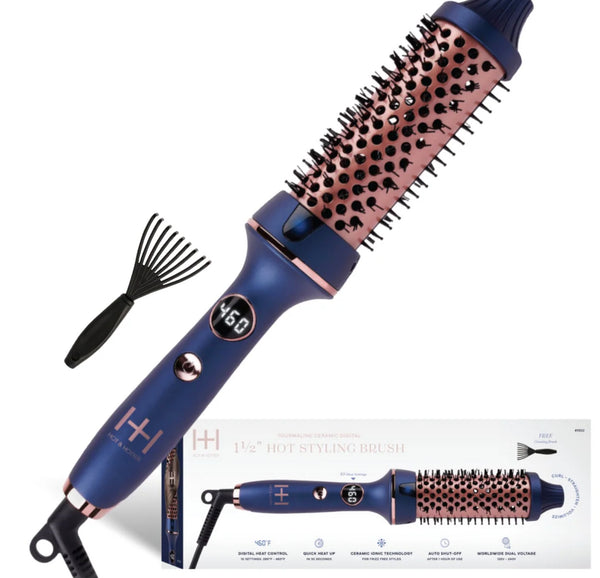 Hot & Hotter Tourmaline Ceramic Digital Hot Styling Brush - Duel Voltage