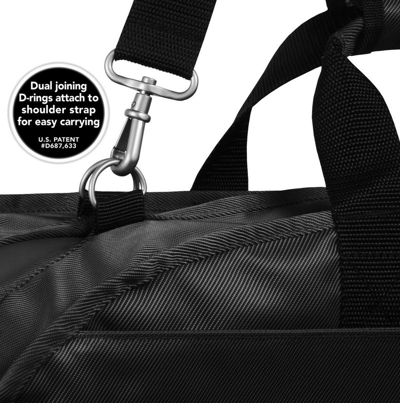 WallyBags 45" Premium Extra Wide Travel Garment Bag with Shoulder Strap, Two Large Pockets