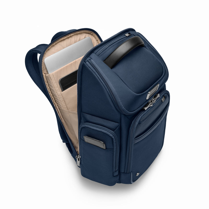 Briggs & Riley Medium Widemouth Backpack - Navy