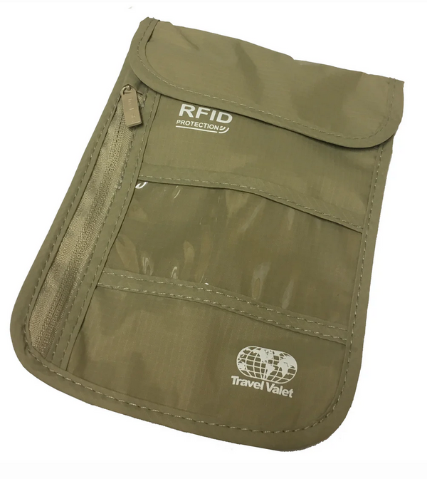 Touro RFID Neck Pouch - Tan
