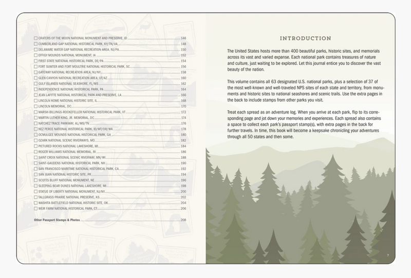 Peter Pauper Press USA National Parks Journal & Passport Stamp Book