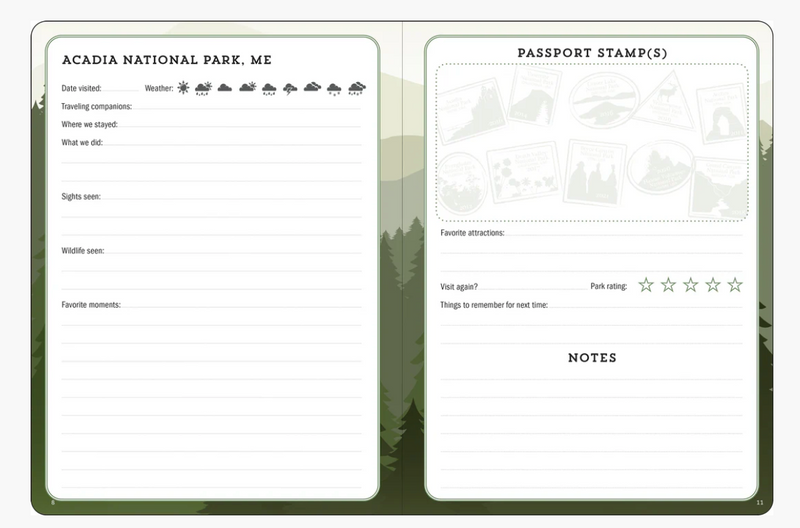 Peter Pauper Press USA National Parks Journal & Passport Stamp Book