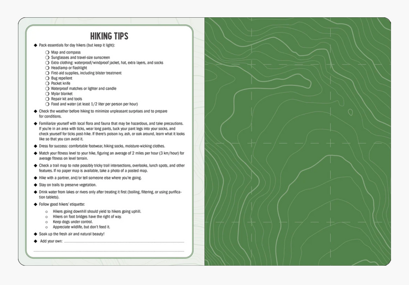 Peter Pauper Press The Hiking Logbook: Record Your Adventures