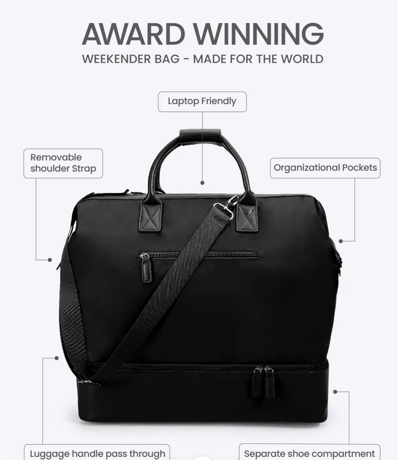 Nobl Weekender Bag - Jet Black
