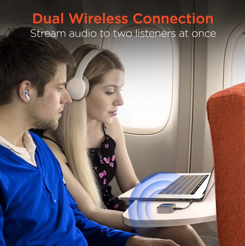 IntelliCast Flight Wireless Audio Adapter | Transmitter + Receiver | B ...