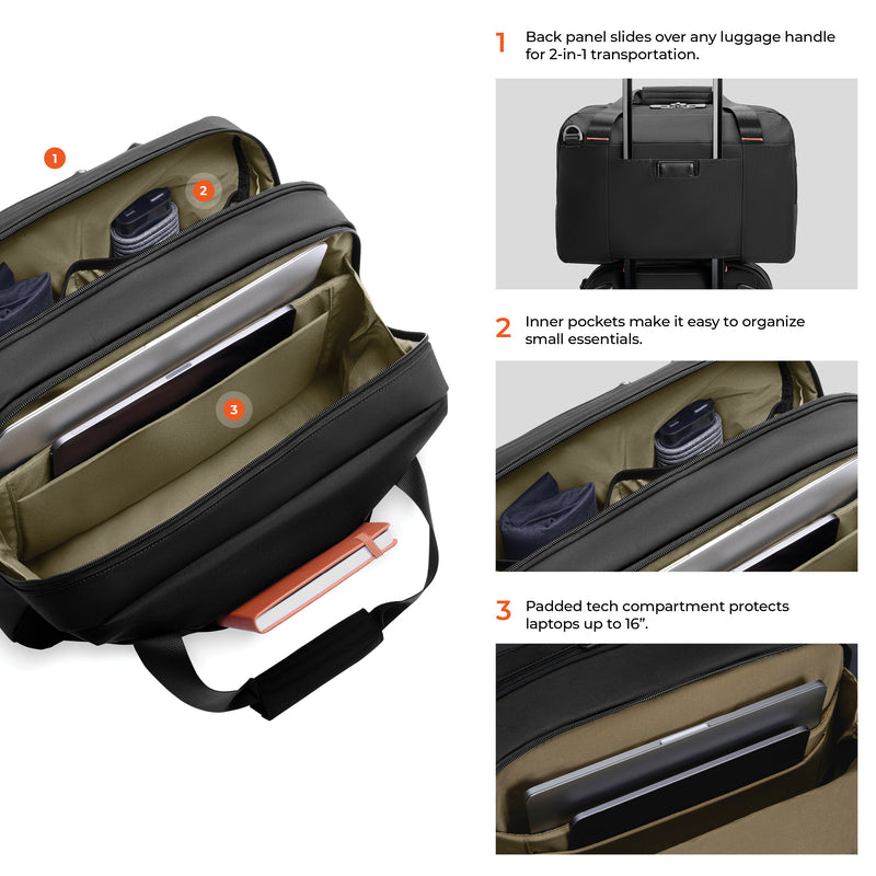 Brigs & Riley ZDX Underseat Cabin Bag - Black
