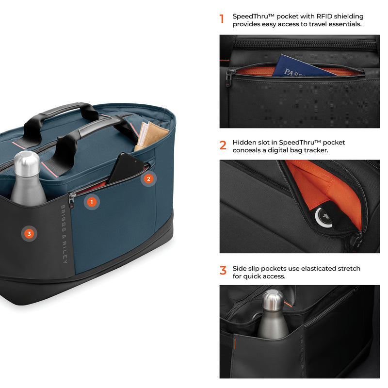 Briggs & Riley ZDX Expandable Overnighter - Ocean