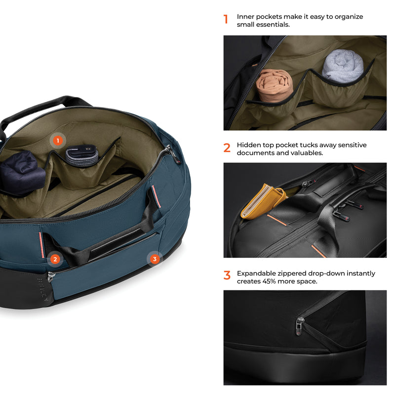 Briggs & Riley ZDX Expandable Overnighter - Ocean