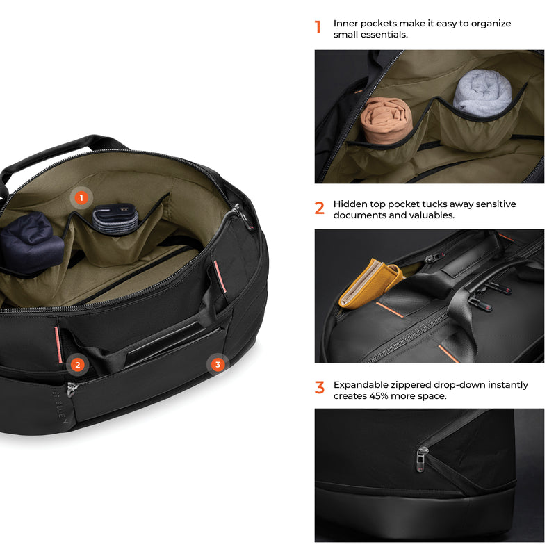 Briggs & Riley ZDX Expandable Overnighter - Black
