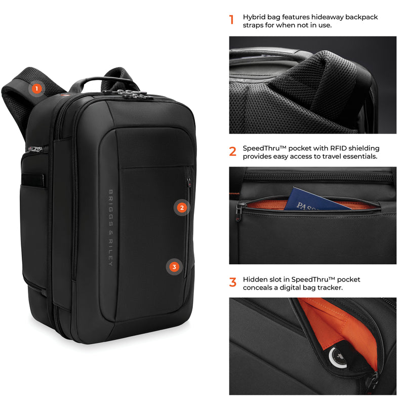 Briggs & Riley Medium Convertible Backpack - Black
