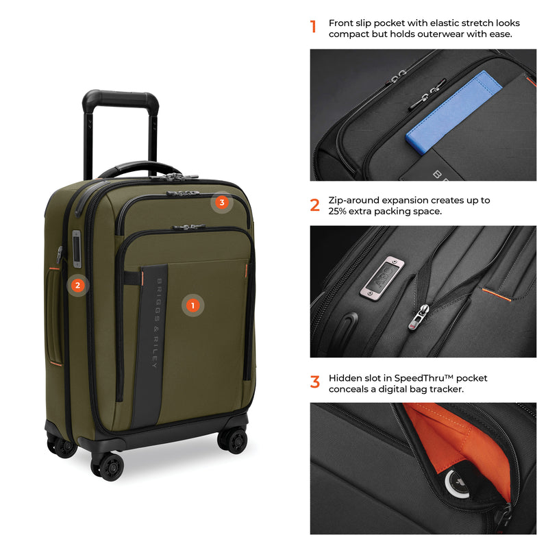 Briggs & Riley ZDX Global 21" Carry-on Expandable Spinner - Hunter