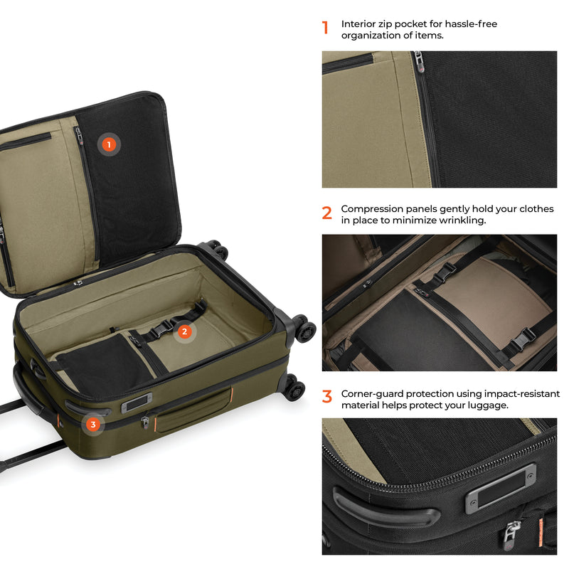 Briggs & Riley ZDX Essential 22" Carry-On Expandable Spinner - Hunter