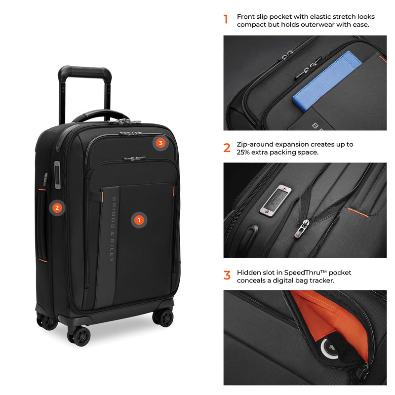 Briggs & Riley ZDX Essential 22" Carry-On Expandable Spinner - Black