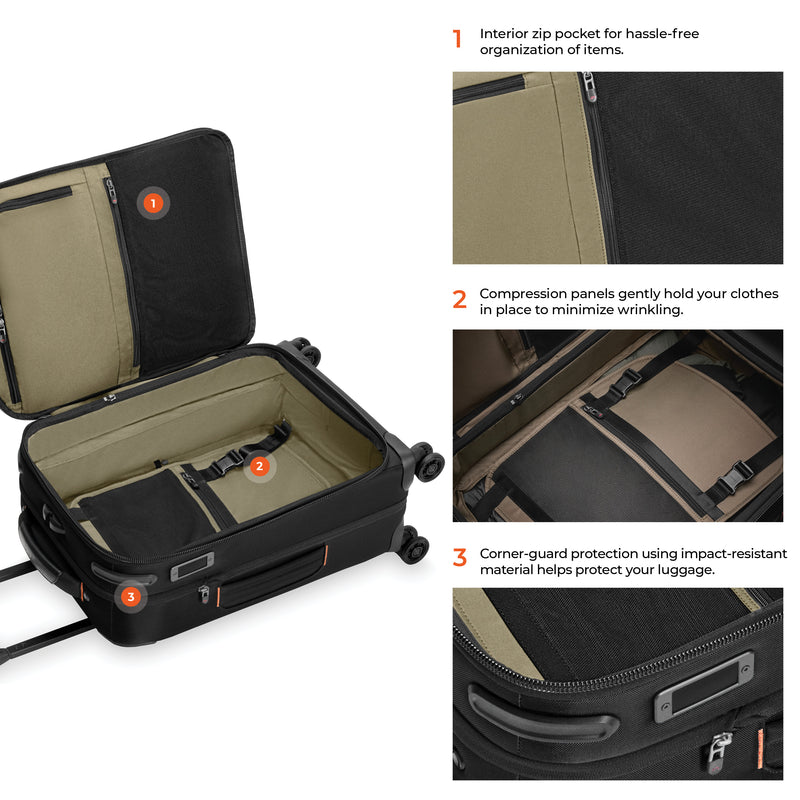 Briggs & Riley ZDX Essential 22" Carry-On Expandable Spinner - Black