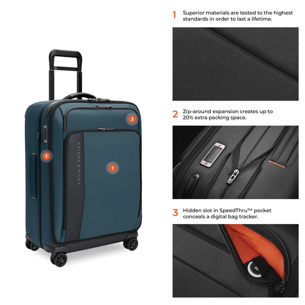 Briggs & Riley ZDX Medium Expandable Spinner - Ocean