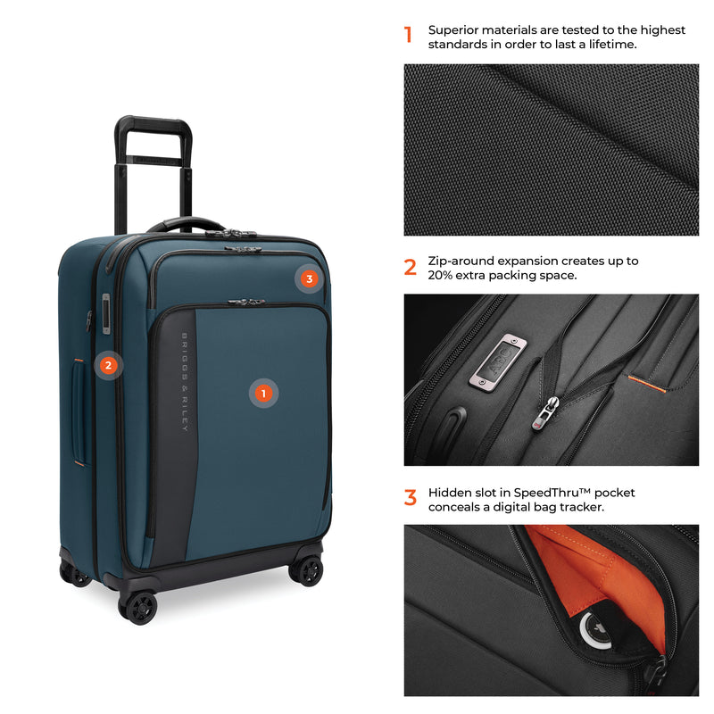 Briggs & Riley ZDX Medium Expandable Spinner - Ocean