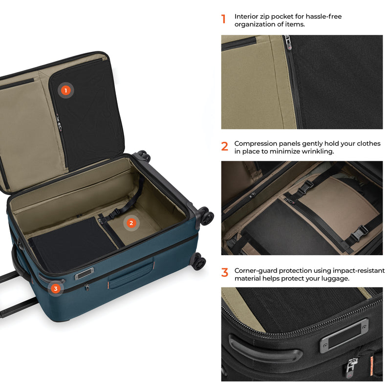 Briggs & Riley ZDX Medium Expandable Spinner - Ocean