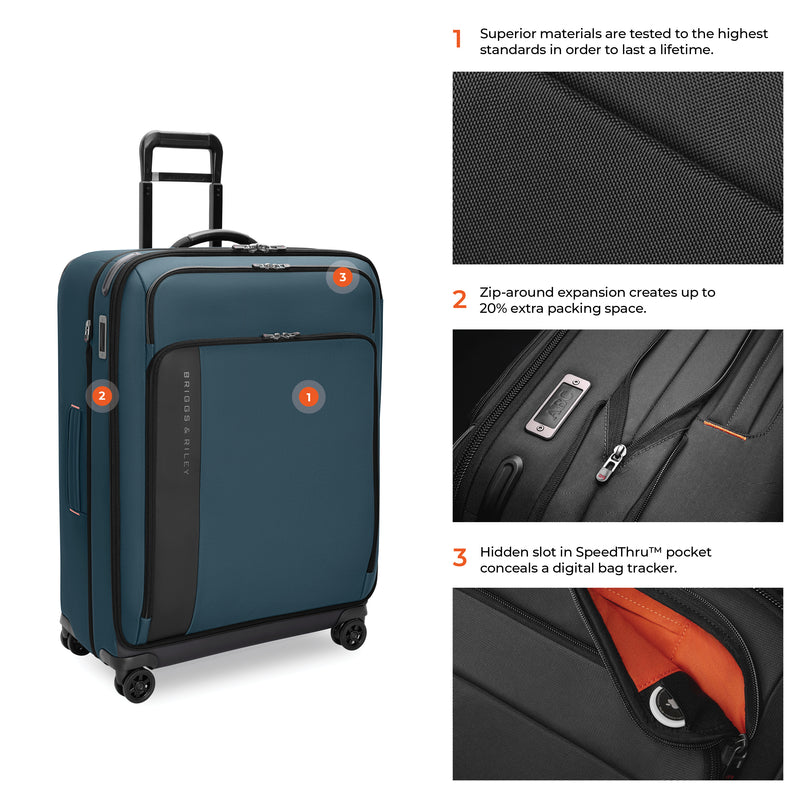Briggs & Riley ZDX Large Expandable Spinner - Ocean
