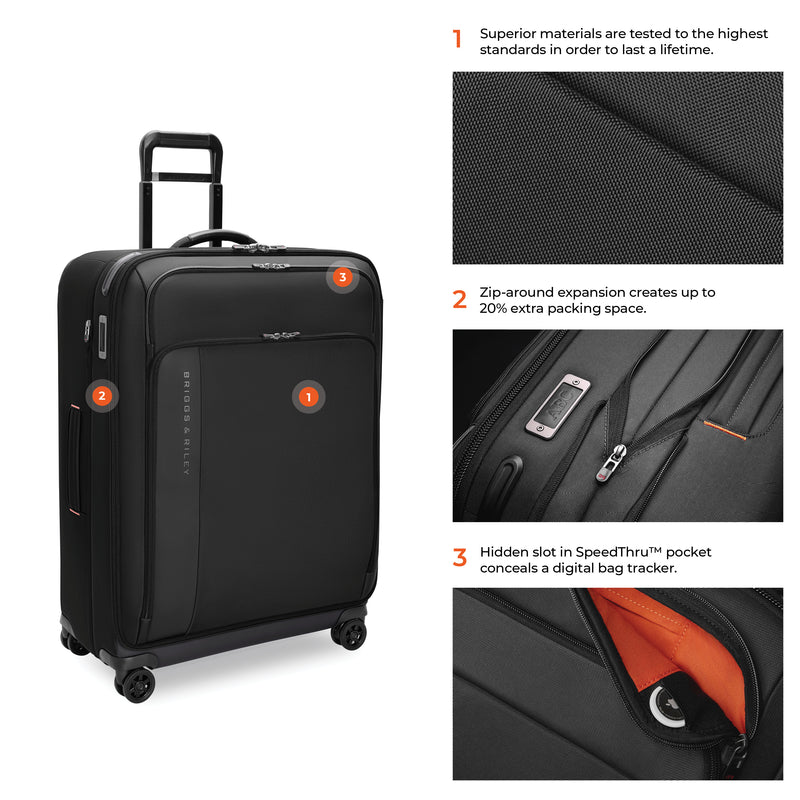 Briggs & Riley ZDX Large Expandable Spinner - Black