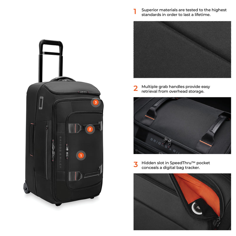 Briggs & Riley ZDX Medium 2-Wheel Duffle - Black