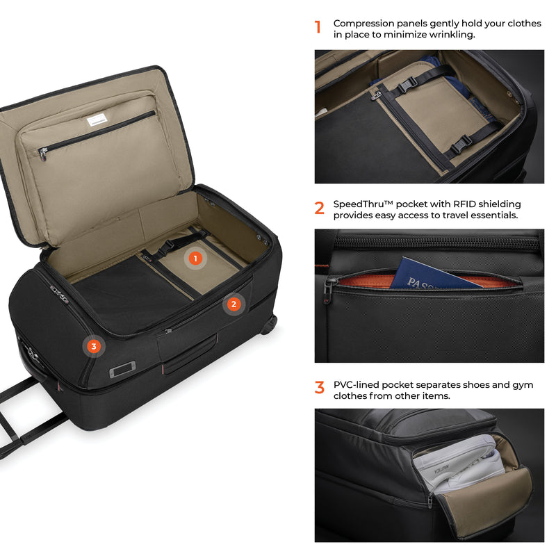 Briggs & Riley ZDX Medium 2-Wheel Duffle - Black