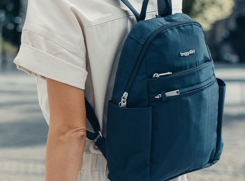 baggallini Securtex Anti-Theft Vacation Backpack - French Navy