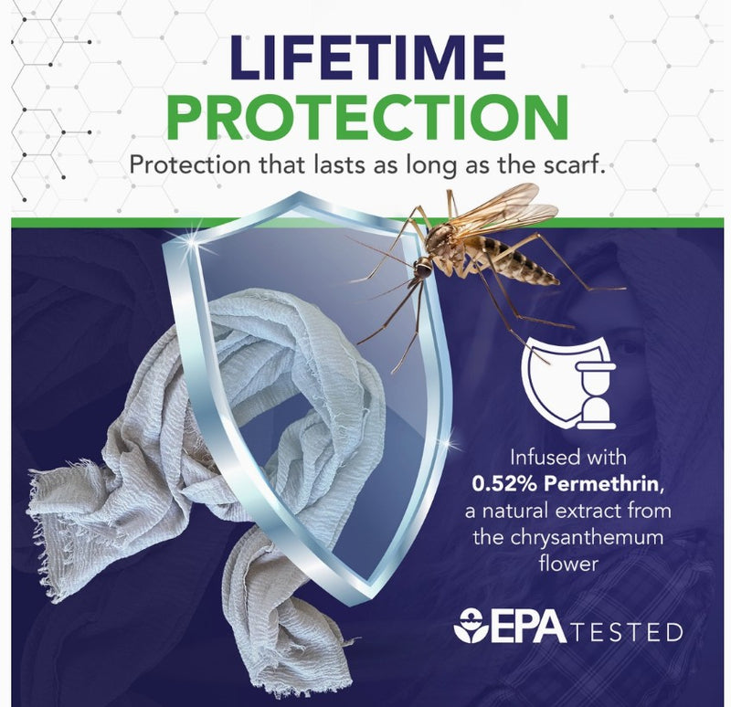 Chloe & Lex Insect Shield Protection Bug Repellent Clothing Scarf