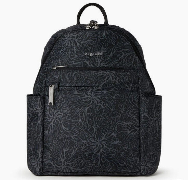 baggallini Securtex Anti-Theft Vacation Backpack - Midnight Blossom
