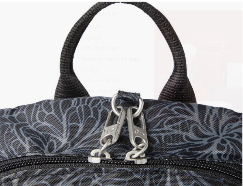 baggallini Securtex Anti-Theft Vacation Backpack - Midnight Blossom