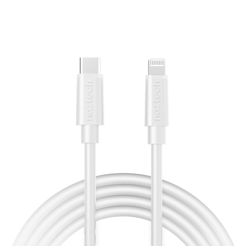 Naztech 12 ft. USB-C to Lightning Charge and Sync Cable - White