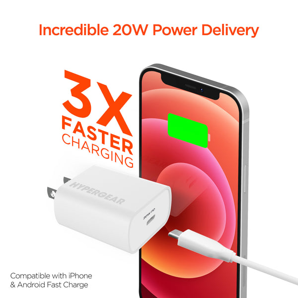 HYPERGEAR 20W USB-C PD Wall Charger