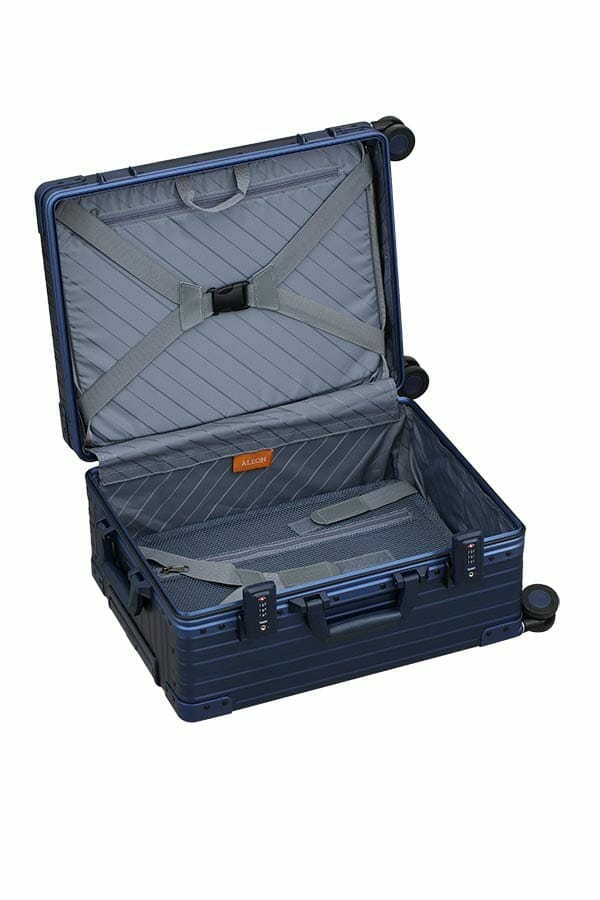 Aleon 21" Aluminum Trunk-Style Carry-On w/Shirt and Pant Packer - Sapphire