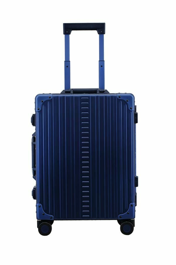 Aleon 21" Aluminum Trunk-Style Carry-On w/Shirt and Pant Packer - Sapphire
