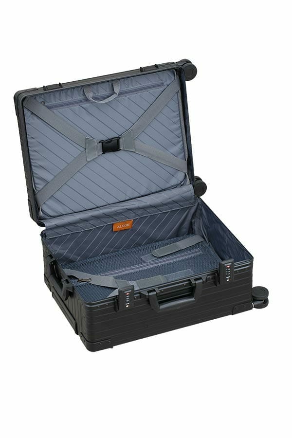 Aleon 21" Aluminum Trunk-Style Carry-On w/Shirt and Pant Packer - Onyx