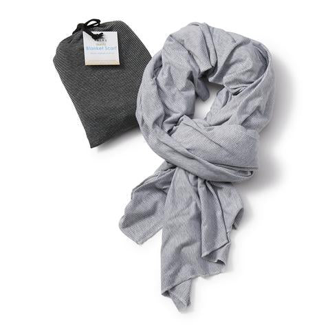 Bucky Blanket Scarf - Gray Stripe